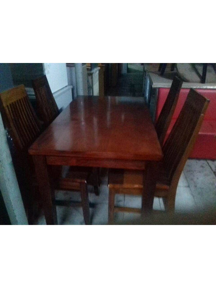 Thanh lý bộ bàn ăn gỗ tự nhiên màu đen